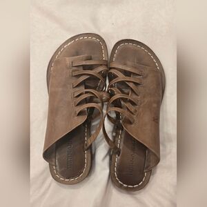 Bernardo Brown Leather Sandals for Effortless‎ Style